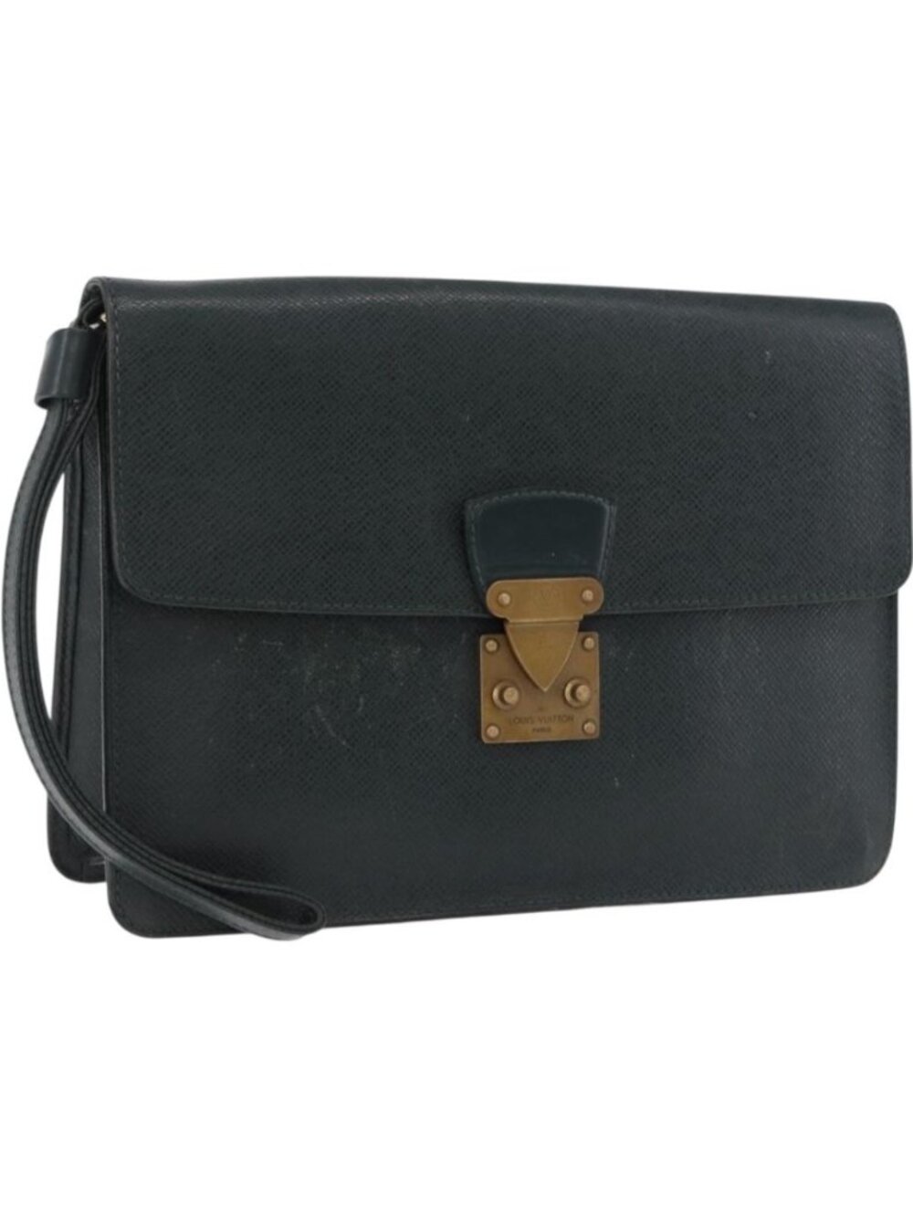 LOUIS VUITTON Taiga Pochette Kourad Clutch Bag Epicea M30194